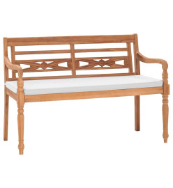 Banc Batavia avec coussins 120 cm Teck