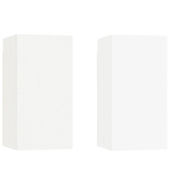 Meubles TV 2 pcs Blanc 30,5x30x60 cm Aggloméré