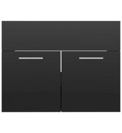 Ensemble de meubles de salle de bain 2 pcs Noir brillant