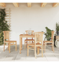 Ensemble à dîner de jardin 5 pcs Bois de teck massif