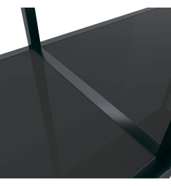 Table console Noir 140x35x75,5 cm Verre trempé