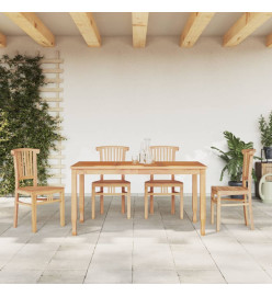 Ensemble à dîner de jardin 5 pcs Bois de teck massif