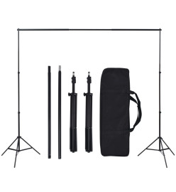 Kit de studio avec 5 toiles de fond colorées et cadre réglable