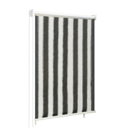 Store roulant d'extérieur 80x140 cm Rayures anthracite et blanc