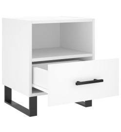 Tables de chevet 2 pcs blanc 40x35x47,5 cm bois d’ingénierie