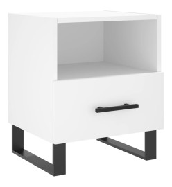 Tables de chevet 2 pcs blanc 40x35x47,5 cm bois d’ingénierie