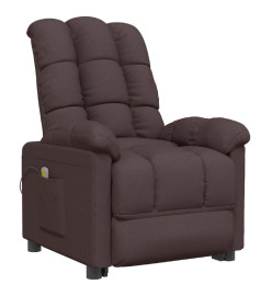 Fauteuil de massage Marron foncé Tissu