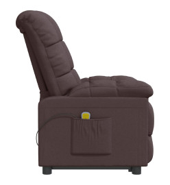 Fauteuil de massage Marron foncé Tissu