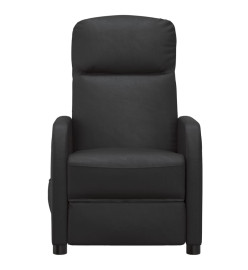 Fauteuil électrique de massage Noir Similicuir