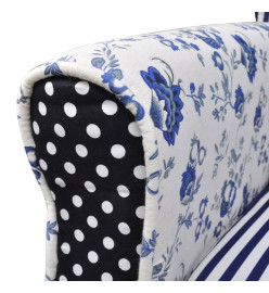 Fauteuil avec design de patchwork Tissu