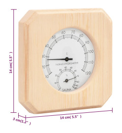 Ensemble 2 en 1 hydrothermographe et minuterie à sable de sauna