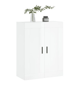 Armoire murale blanc brillant 69,5x34x90 cm bois d'ingénierie