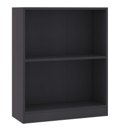 Bibliothèque Gris 60x24x74,5 cm Bois d'ingénierie