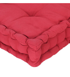 Coussin de plancher de palette Coton 120x80x10 cm Bordeaux