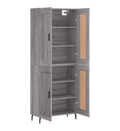 Buffet haut Sonoma gris 69,5x34x180 cm Bois d'ingénierie