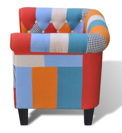 Fauteuil avec design de patchwork Tissu