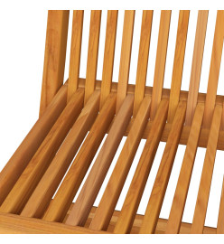 Chaises de jardin avec coussins rouge 6 pcs Bois de teck massif