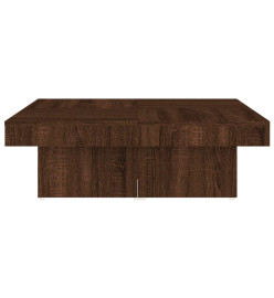 Table basse Chêne marron 90x90x28 cm Bois d'ingénierie