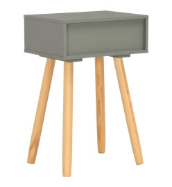 Table de chevet 2 pcs Gris Pin massif