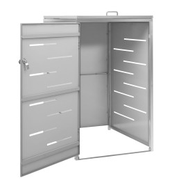 Abri pour poubelle 69x77,5x115 cm Inox