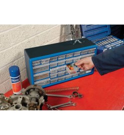 Draper Tools Organisateur d'outils 30 tiroirs Bleu 12015