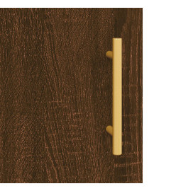 Armoires murales 2 pcs chêne marron bois d'ingénierie