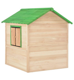 Maison de jeu pour enfants Bois de sapin Vert