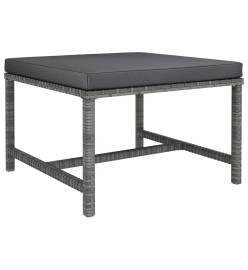 Salon de jardin 10 pcs avec coussins Résine tressée Gris
