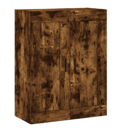 Armoire murale chêne fumé 69,5x34x90 cm bois d'ingénierie