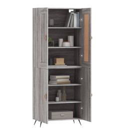 Buffet haut Sonoma gris 69,5x34x180 cm Bois d'ingénierie