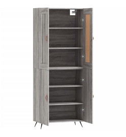 Buffet haut Sonoma gris 69,5x34x180 cm Bois d'ingénierie