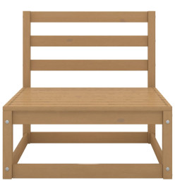 Salon de jardin 3 pcs Marron miel Bois de pin massif