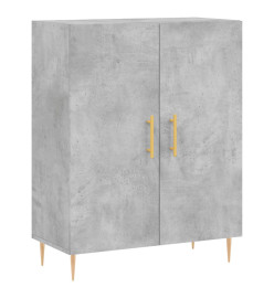 Buffet haut Gris béton 69,5x34x180 cm Bois d'ingénierie