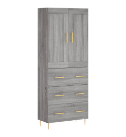 Buffet haut Sonoma gris 69,5x34x180 cm Bois d'ingénierie