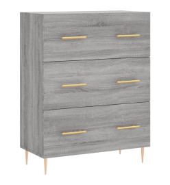 Buffet haut Sonoma gris 69,5x34x180 cm Bois d'ingénierie