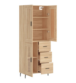 Buffet haut Chêne sonoma 69,5x34x180 cm Bois d'ingénierie