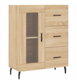 Buffet haut Chêne sonoma 69,5x34x180 cm Bois d'ingénierie