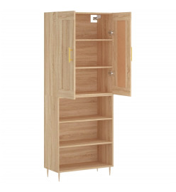 Buffet haut Chêne sonoma 69,5x34x180 cm Bois d'ingénierie