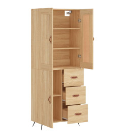 Buffet haut Chêne sonoma 69,5x34x180 cm Bois d'ingénierie