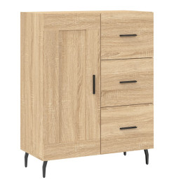 Buffet haut Chêne sonoma 69,5x34x180 cm Bois d'ingénierie