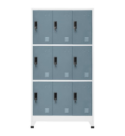 Armoire à casiers Gris clair et gris foncé 90x45x180 cm Acier