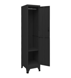 Armoire à casiers Noir 38x45x180 cm Acier