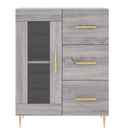 Buffet haut Sonoma gris 69,5x34x180 cm Bois d'ingénierie