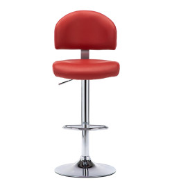 Tabourets de bar lot de 2 rouge bordeaux similicuir