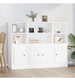 Buffets 3 pcs blanc bois d'ingénierie