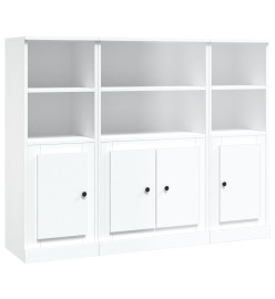 Buffets 3 pcs blanc bois d'ingénierie