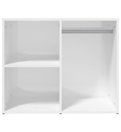 Armoire de dressing Blanc brillant 80x40x65cm Bois d'ingénierie