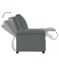 Fauteuil inclinable Gris foncé Tissu