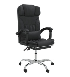 Fauteuil de massage inclinable de bureau Noir Similicuir