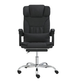 Fauteuil de massage inclinable de bureau Noir Similicuir